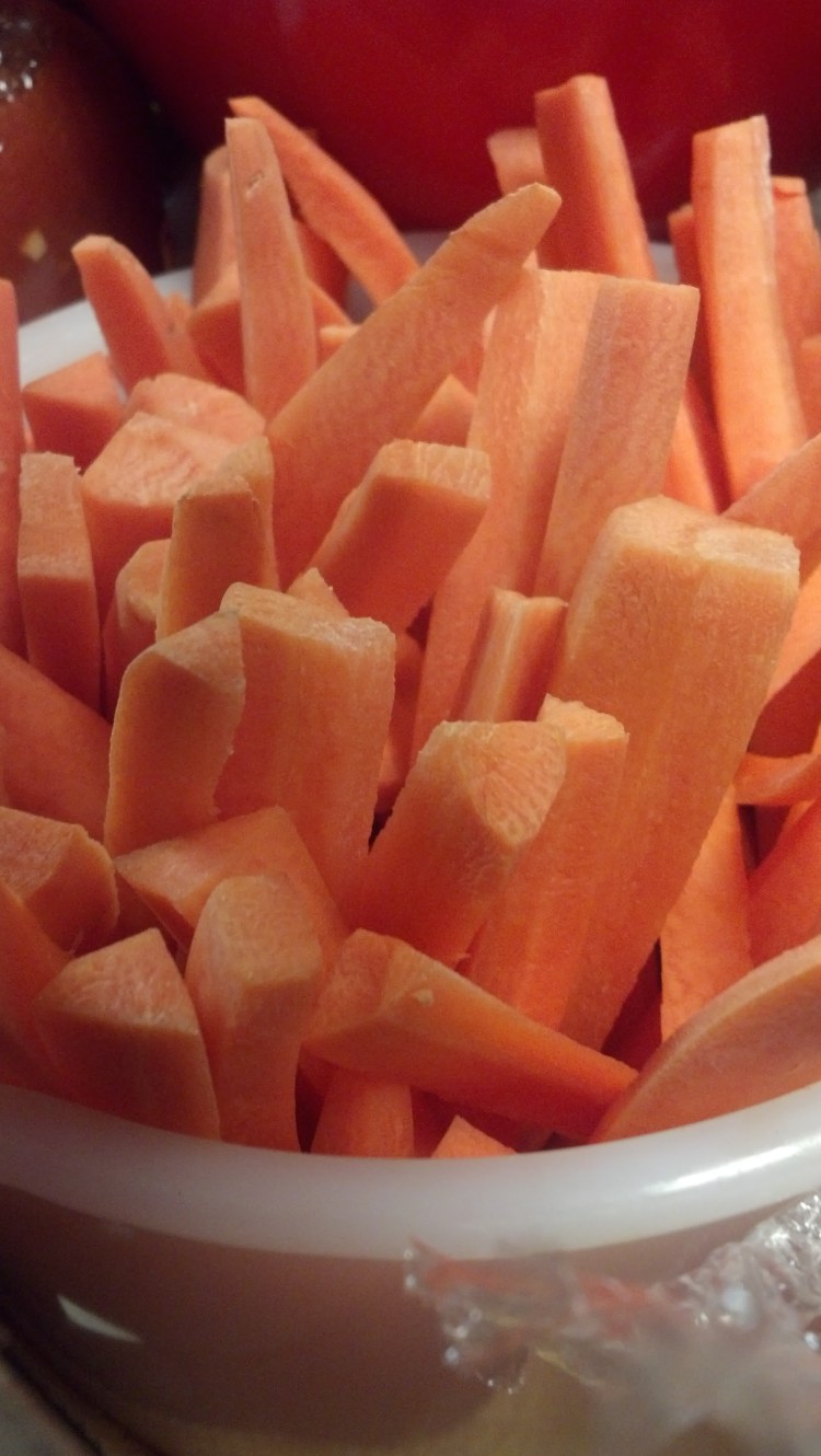 carrot slivers!