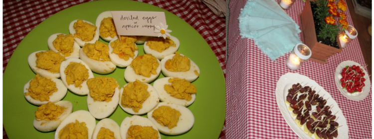 deviled eggs and delicious pickies