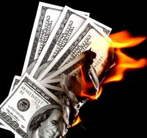 burn money