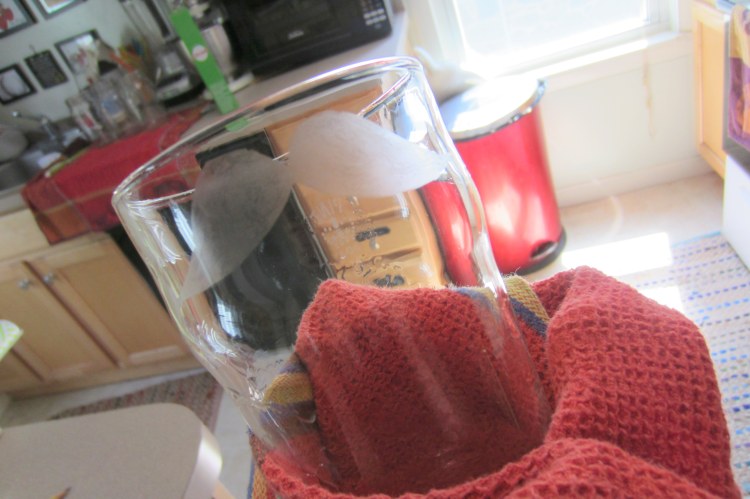 Voilà! I etched a glass!