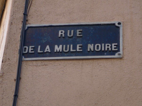 Rue de la Mule Noire - panneau
